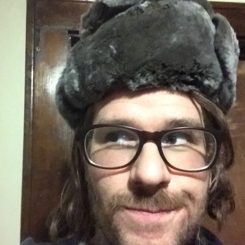 Rabbit fur gray adult medium cap, very warm! New!